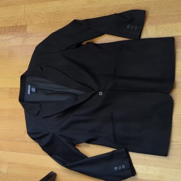Lands End blazer jacket wool/cashmere M black. Perfect staple for your closet - Picture 3 of 11